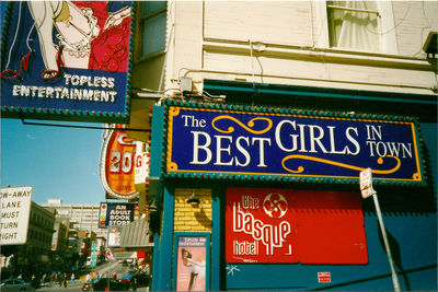 Low angle view of sign board