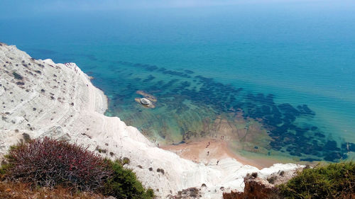 High angle view of beach against sky