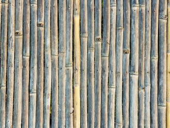 Full frame shot of bamboo fence