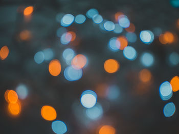 Defocused image of illuminated lights