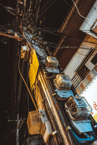 Close up of electric lamp