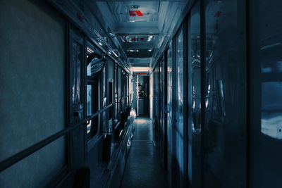 Interior of a train to baku