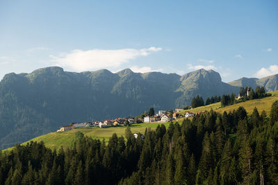 The village flerden in the swiss alps, switzerland