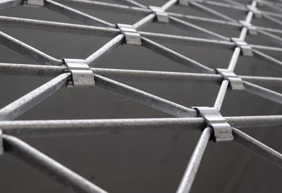 Close up of a metal door with a selective focus