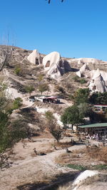 Scenic view of mountain against clear sky