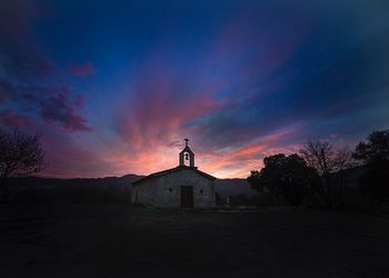 Scenic view of landscape at sunset
