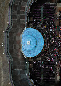 High angle view of city street