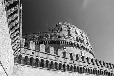 Low angle view of castel st. angelo against sky in rome