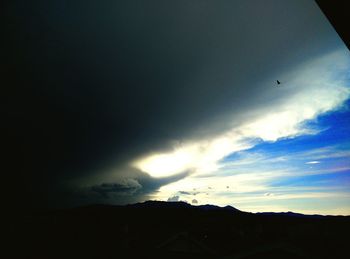 Low angle view of cloudy sky