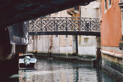 Bridge over canal in city