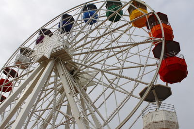 Low angle view of ferris wheel against sky
