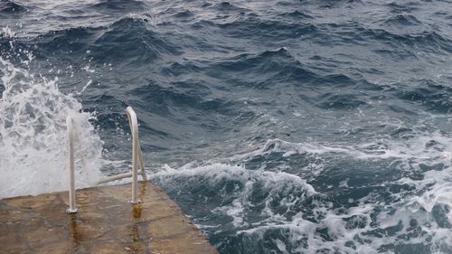 Close-up of waves in sea