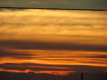 Close-up of dramatic sky during sunset