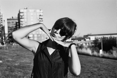 Young woman looking away