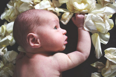 Close-up of cute baby girl