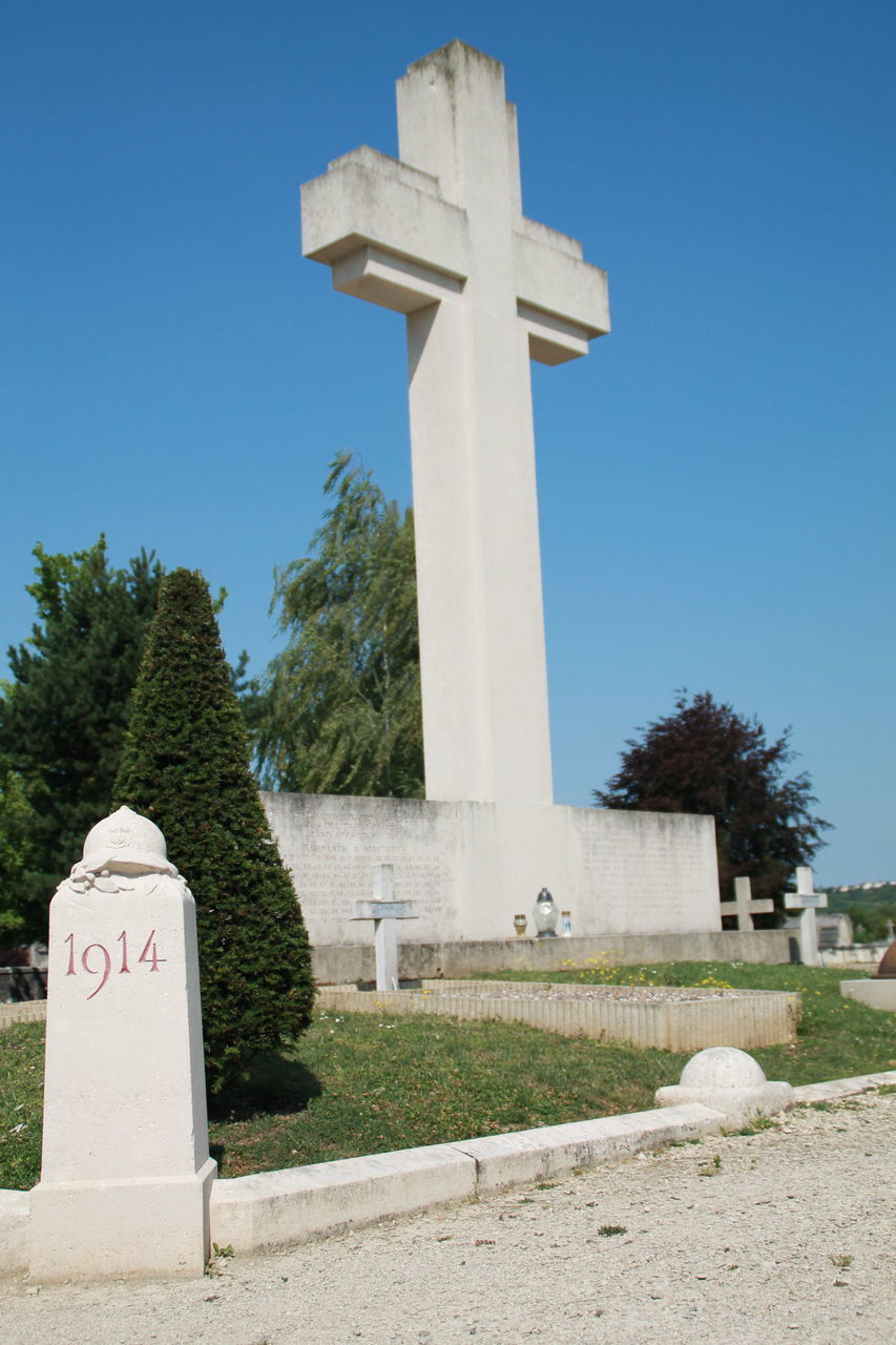 CROSS AGAINST CLEAR SKY