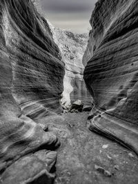 High angle view of rock formations