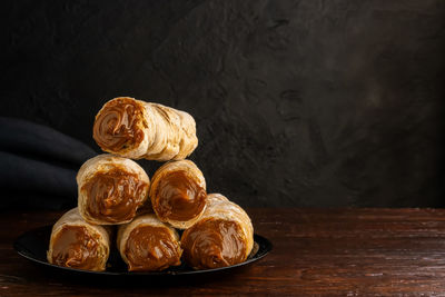 Close-up of cookies on table