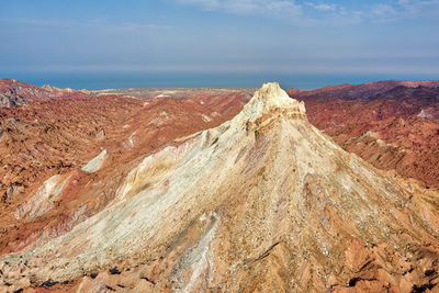 Scenic view of mountain range against sky