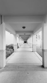 Empty corridor in building