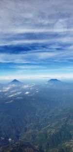 High angle view of landscape against sky