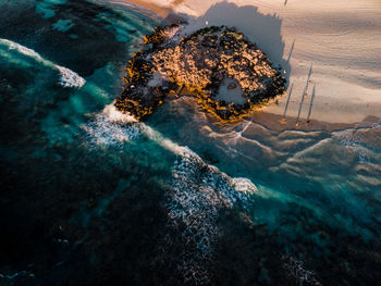 Panoramic view of sea waves