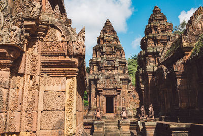 Panoramic view of temple building against sky