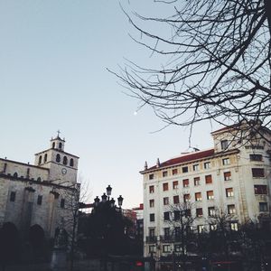 Low angle view of building against clear sky