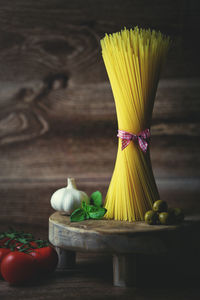 Close-up of vegetables on table