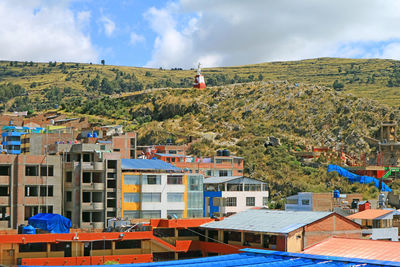 Panoramic view of townscape against sky