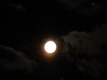 Low angle view of moon in sky