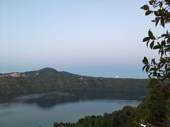 Scenic view of mountains against clear sky