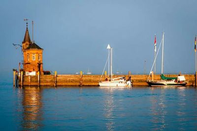 Boats in sea