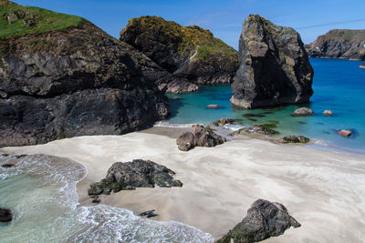 Rock formations at seaside