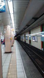 View of subway train