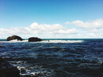 Scenic view of sea against sky