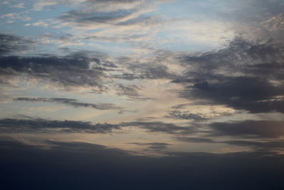 Low angle view of clouds in sky