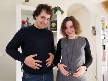 Portrait of a smiling young couple