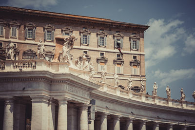 Low angle view of historical building against sky