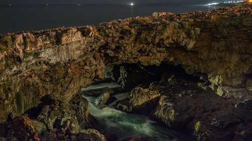 Scenic view of sea and rocks
