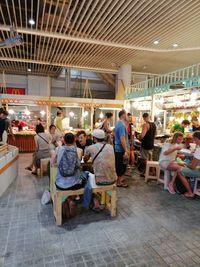 People sitting in restaurant