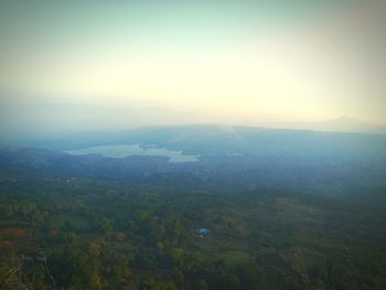 High angle view of landscape against sky