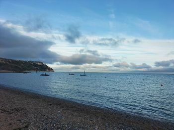 Scenic view of sea against sky