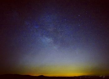 Low angle view of stars in sky