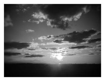 Scenic view of sunset over sea