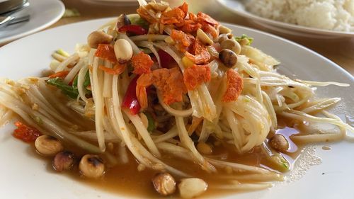 Close-up of food in plate