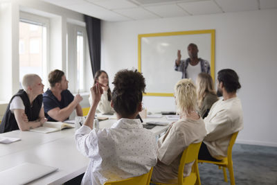 Diverse team having business meeting in conference room