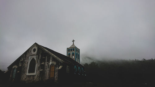 Low angle view of church against sky