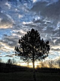 Scenic view of landscape against cloudy sky