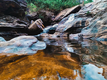 Rock formations in water